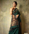 Green Banarasi Silk Saree | Festive & Party Wear