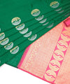 Green Banarasi Silk Saree | Festive & Party Wear