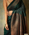 Green Banarasi Silk Saree | Festive & Party Wear