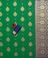 Green Banarasi Silk Saree | Festive & Party Wear