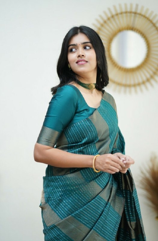 Green Banarasi Silk Saree | Festive & Party Wear