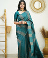 Green Banarasi Silk Saree | Festive & Party Wear
