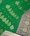 Green Banarasi Silk Saree | Festive & Party Wear