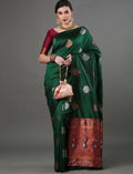 Green Banarasi Silk Saree | Traditional Wedding Wear