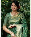 Green Banarasi Silk Saree | Traditional Wedding Wear
