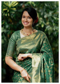 Green Banarasi Silk Saree | Traditional Wedding Wear