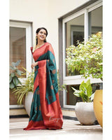 Green Banarasi Silk Saree | Traditional Wedding Wear