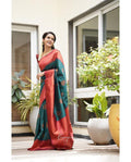 Green Banarasi Silk Saree | Traditional Wedding Wear