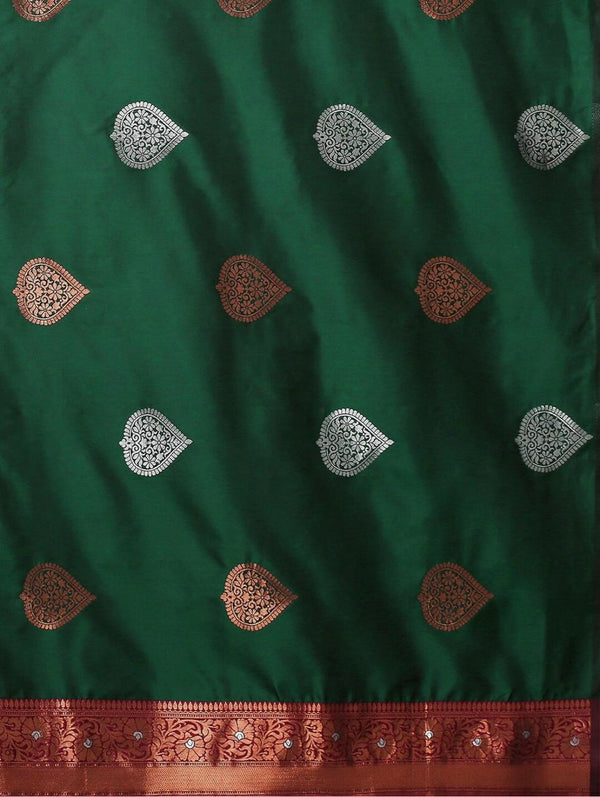 Green Banarasi Silk Saree | Traditional Wedding Wear