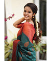 Green Banarasi Silk Saree | Traditional Wedding Wear