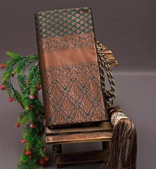 Green Banarasi Silk Saree | Traditional Wedding Wear