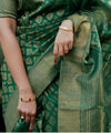 Green Banarasi Silk Saree | Traditional Wedding Wear