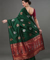 Green Banarasi Silk Saree | Traditional Wedding Wear
