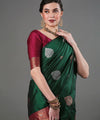 Green Banarasi Silk Saree | Traditional Wedding Wear