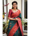 Green Banarasi Silk Saree | Traditional Wedding Wear