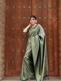 Green Banarasi Silk Saree | Traditional Zari Weave