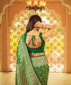 Green Banarasi Silk Saree | Traditional Zari Weave