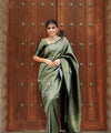 Green Banarasi Silk Saree | Traditional Zari Weave