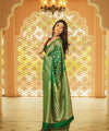 Green Banarasi Silk Saree | Traditional Zari Weave