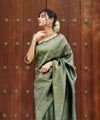 Green Banarasi Silk Saree | Traditional Zari Weave