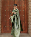 Green Banarasi Silk Saree | Traditional Zari Weave