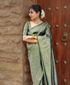 Green Banarasi Silk Saree | Traditional Zari Weave
