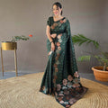 Green Banarasi Silk Saree | Wedding & Festive Wear