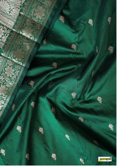 Green Banarasi Silk Saree | Wedding & Festive Wear