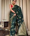 Green Banarasi Silk Saree | Wedding & Festive Wear