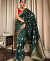 Green Banarasi Silk Saree | Wedding & Festive Wear