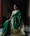 Green Banarasi Silk Saree | Wedding & Festive Wear