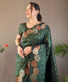 Green Banarasi Silk Saree | Wedding & Festive Wear