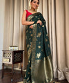 Green Banarasi Silk Saree | Wedding & Festive Wear