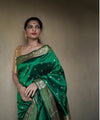 Green Banarasi Silk Saree | Wedding & Festive Wear