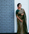 Green Banarasi Silk Saree | Wedding & Reception Wear