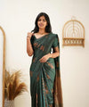 Green Banarasi Silk Saree | Wedding & Reception Wear