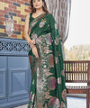 Green Banarasi Silk Saree | Wedding & Reception Wear