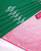 Green Banarasi Silk Saree | Wedding & Reception Wear