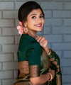 Green Banarasi Silk Saree | Wedding & Reception Wear