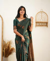 Green Banarasi Silk Saree | Wedding & Reception Wear