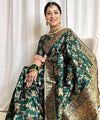 Green Banarasi Silk Saree | Wedding & Reception Wear