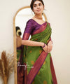 Green Banarasi Silk Saree | Wedding & Reception Wear
