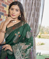 Green Banarasi Silk Saree | Wedding & Reception Wear