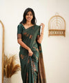 Green Banarasi Silk Saree | Wedding & Reception Wear