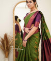 Green Banarasi Silk Saree | Wedding & Reception Wear