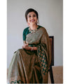 Green Banarasi Silk Saree | Wedding & Reception Wear