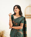 Green Banarasi Silk Saree | Wedding & Reception Wear