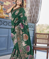 Green Banarasi Silk Saree | Wedding & Reception Wear