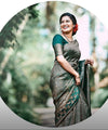 Green Banarasi Silk Saree | Wedding & Reception Wear