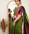 Green Banarasi Silk Saree | Wedding & Reception Wear
